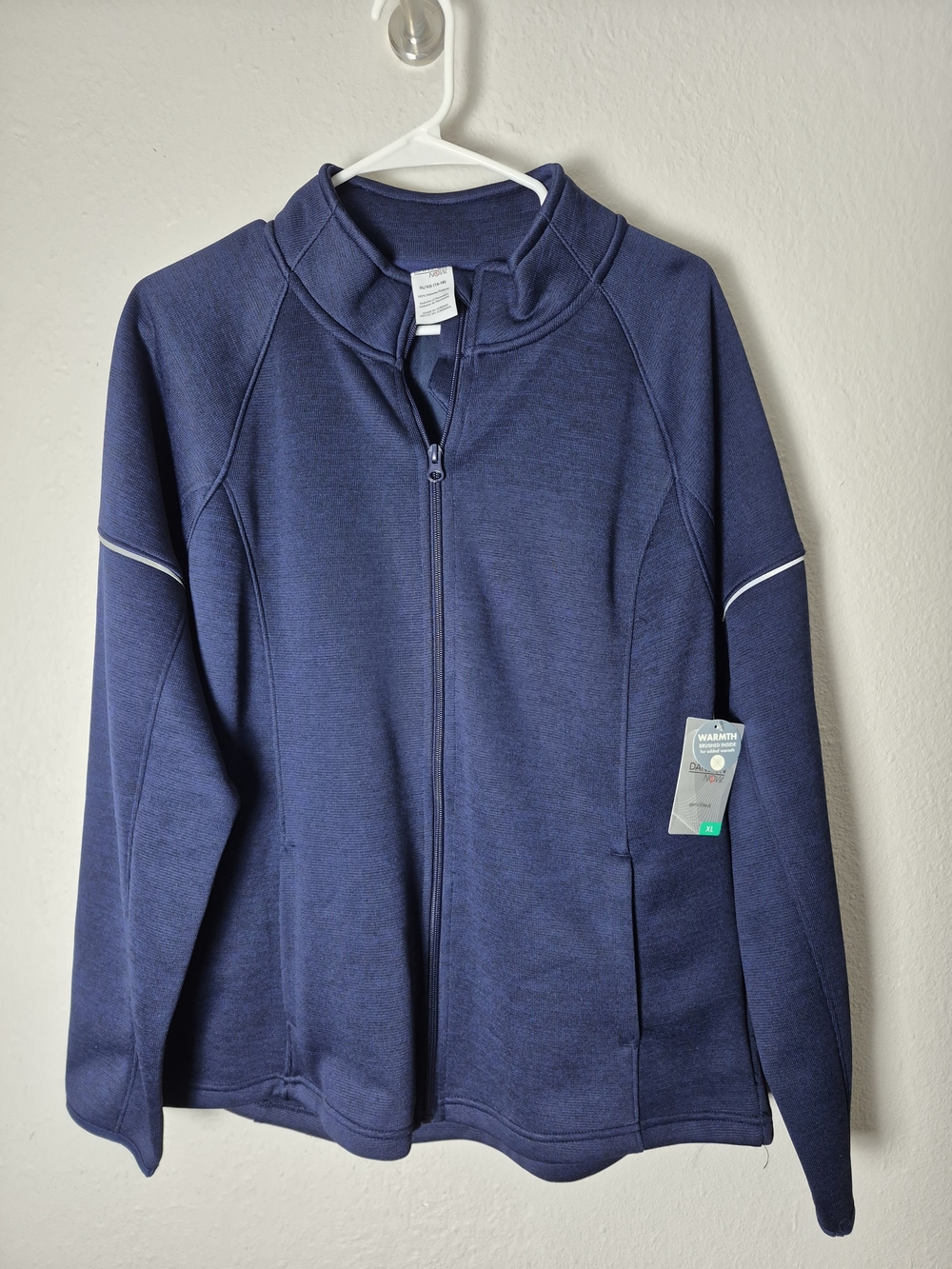 Danskin Womens Navy Full-Zip Utility Jacket.New with Tags! Size XL XG 16-18.